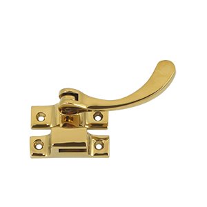 Deltana Solid Brass 4.5" Reversible Casement Fastener Window Lock in PVD Brass