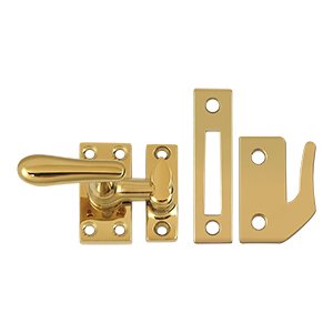 Deltana Solid Brass Medium Casement Fastener Window Lock in PVD Brass