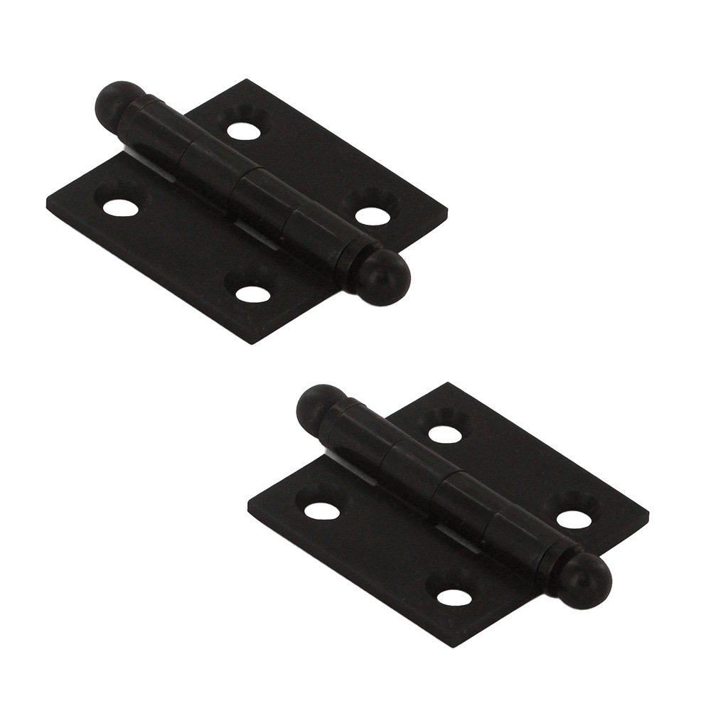 Deltana Solid Brass 1 1/2" x 1 1/2" Mortise Cabinet Hinge with Ball Tips (Sold as a Pair) in Oil Rubbed Bronze