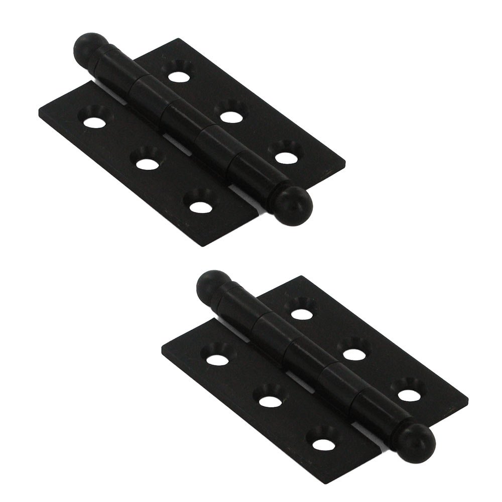 Deltana Solid Brass 2" x 1 1/2" Mortise Cabinet Hinge with Ball Tips (Sold as a Pair) in Oil Rubbed Bronze