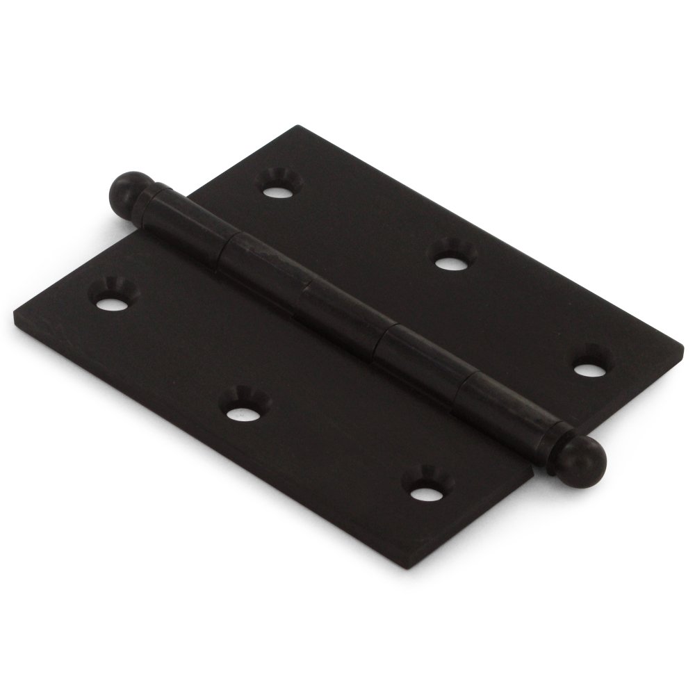 Deltana Solid Brass 3" x 2 1/2" Mortise Cabinet Hinge with Ball Tips (Sold as a Pair) in Oil Rubbed Bronze