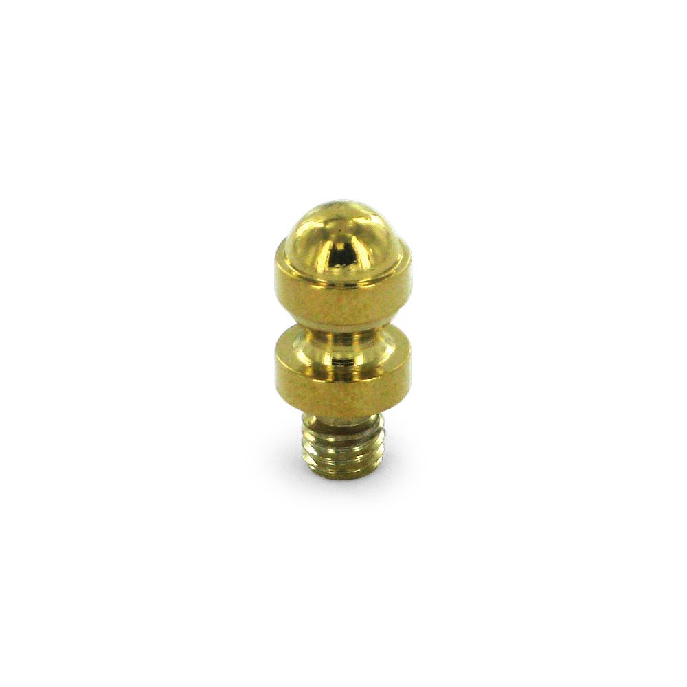 Deltana Solid Brass Acorn Tip Cabinet Hinge Finial (Sold Individually) in Polished Brass
