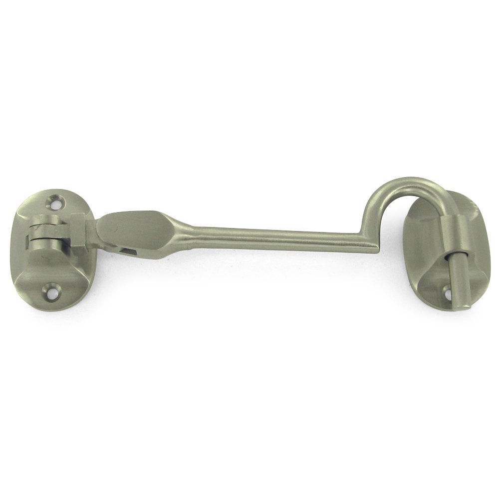 Deltana Solid Brass 4" British Style Cabin Hook in Brushed Nickel