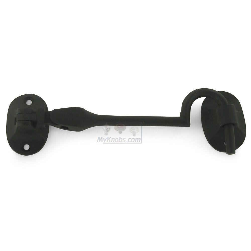 Deltana Solid Brass 4" British Style Cabin Hook in Paint Black