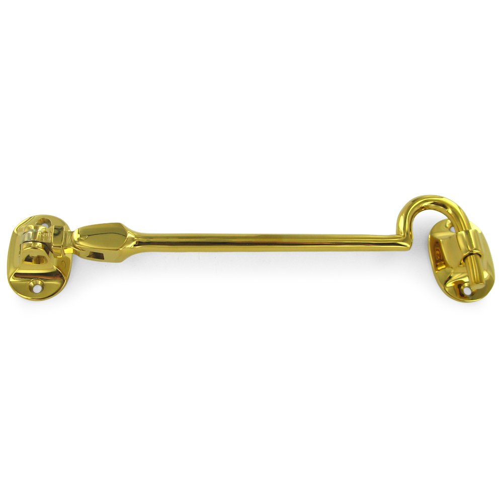 Deltana Solid Brass 6" British Style Cabin Hook in PVD Brass
