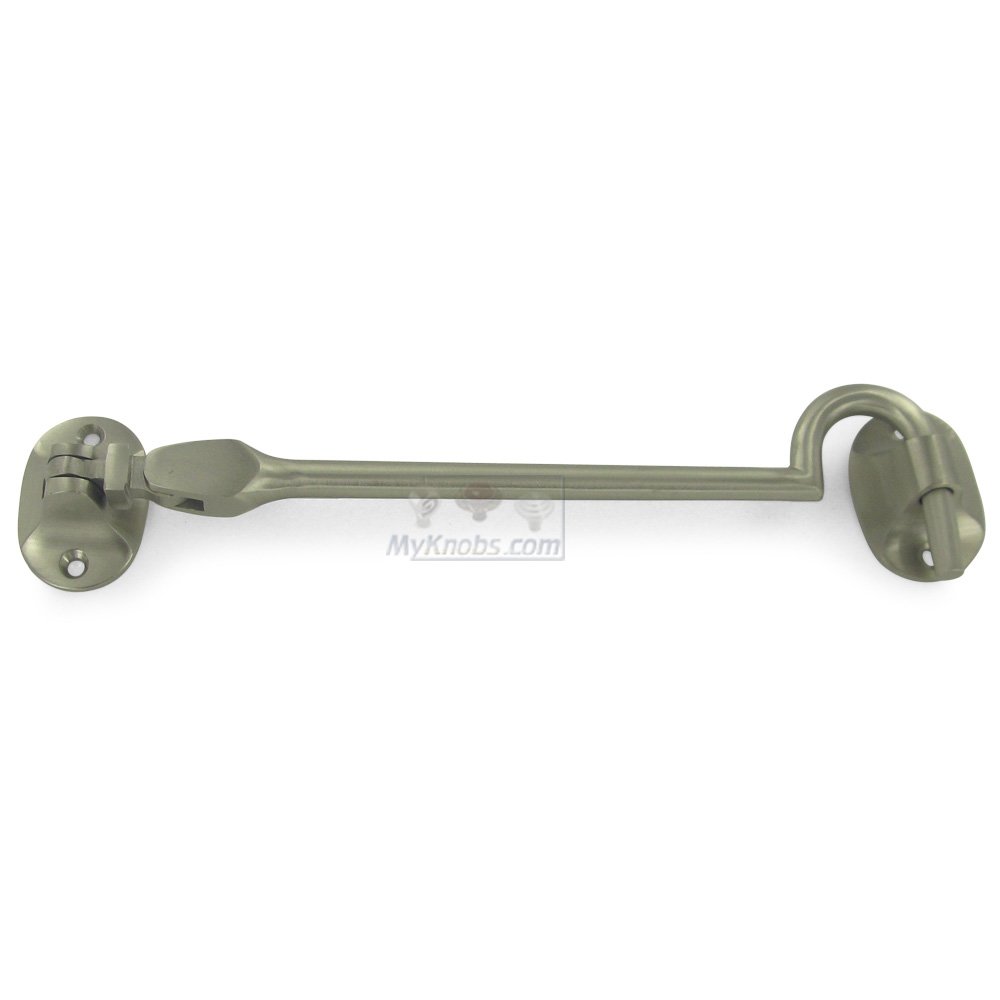 Deltana Solid Brass 6" British Style Cabin Hook in Brushed Nickel