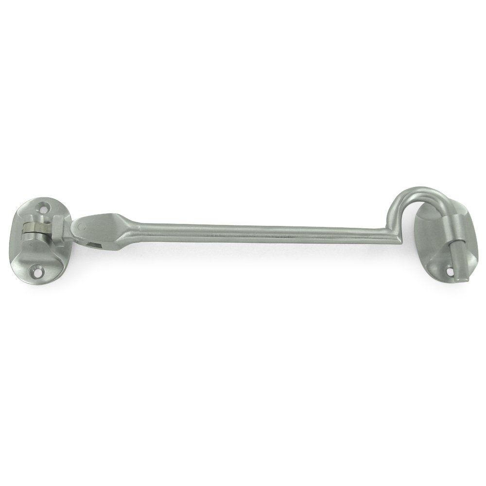 Deltana Solid Brass 6" British Style Cabin Hook in Brushed Chrome