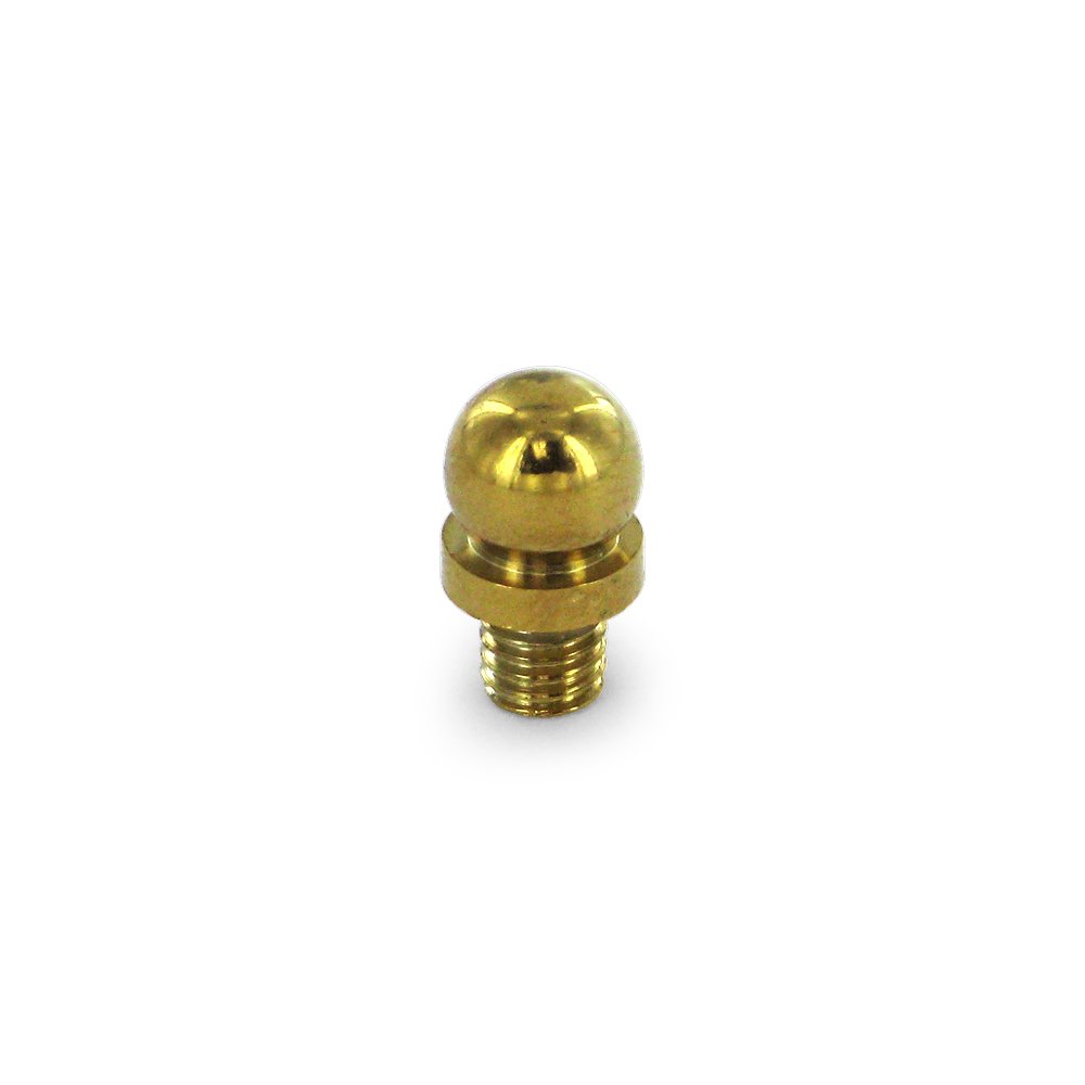 Deltana Solid Brass Ball Tip Cabinet Hinge Finial (Sold Individually) in PVD Brass