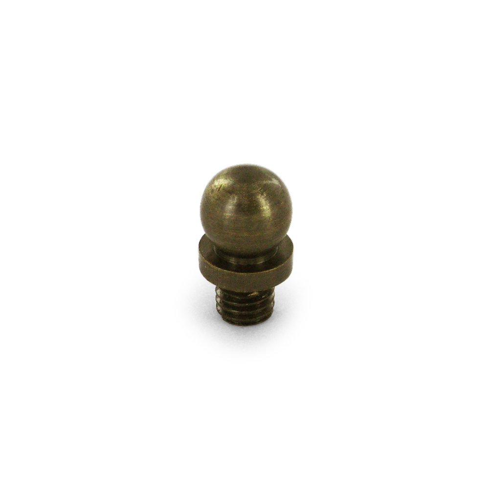 Deltana Solid Brass Ball Tip Cabinet Hinge Finial (Sold Individually) in Antique Brass