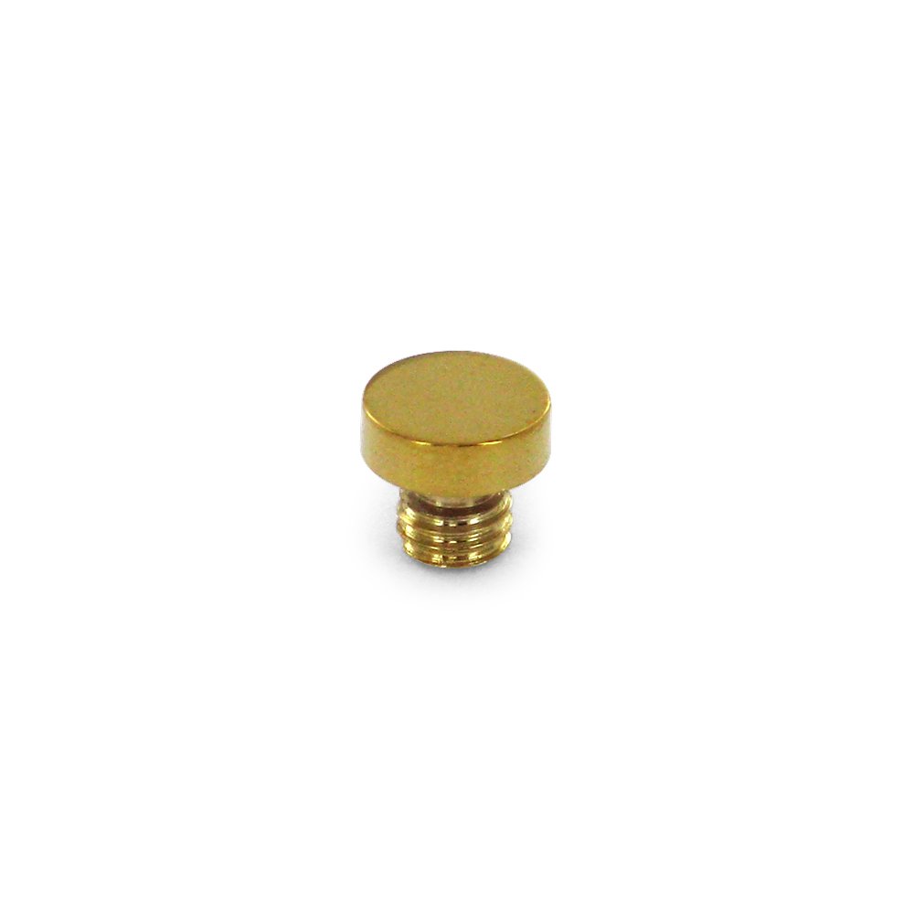 Deltana Solid Brass Button Tip Cabinet Hinge Finial (Sold Individually) in PVD Brass