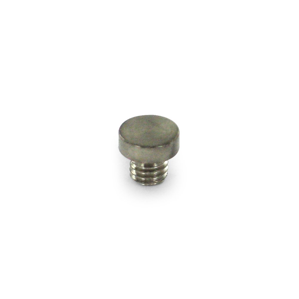 Deltana Solid Brass Button Tip Cabinet Hinge Finial (Sold Individually) in Brushed Nickel