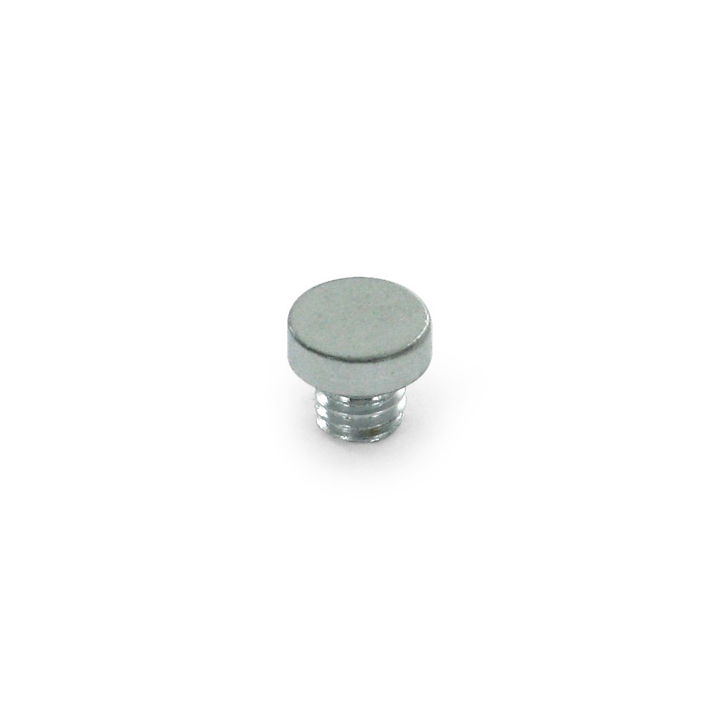Deltana Solid Brass Button Tip Cabinet Hinge Finial (Sold Individually) in Polished Chrome