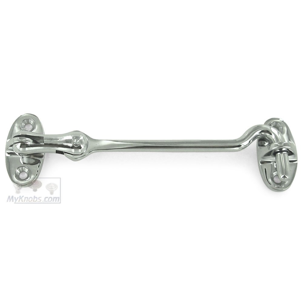 Deltana Solid Brass 4" Cabin Swivel Hook in Polished Chrome