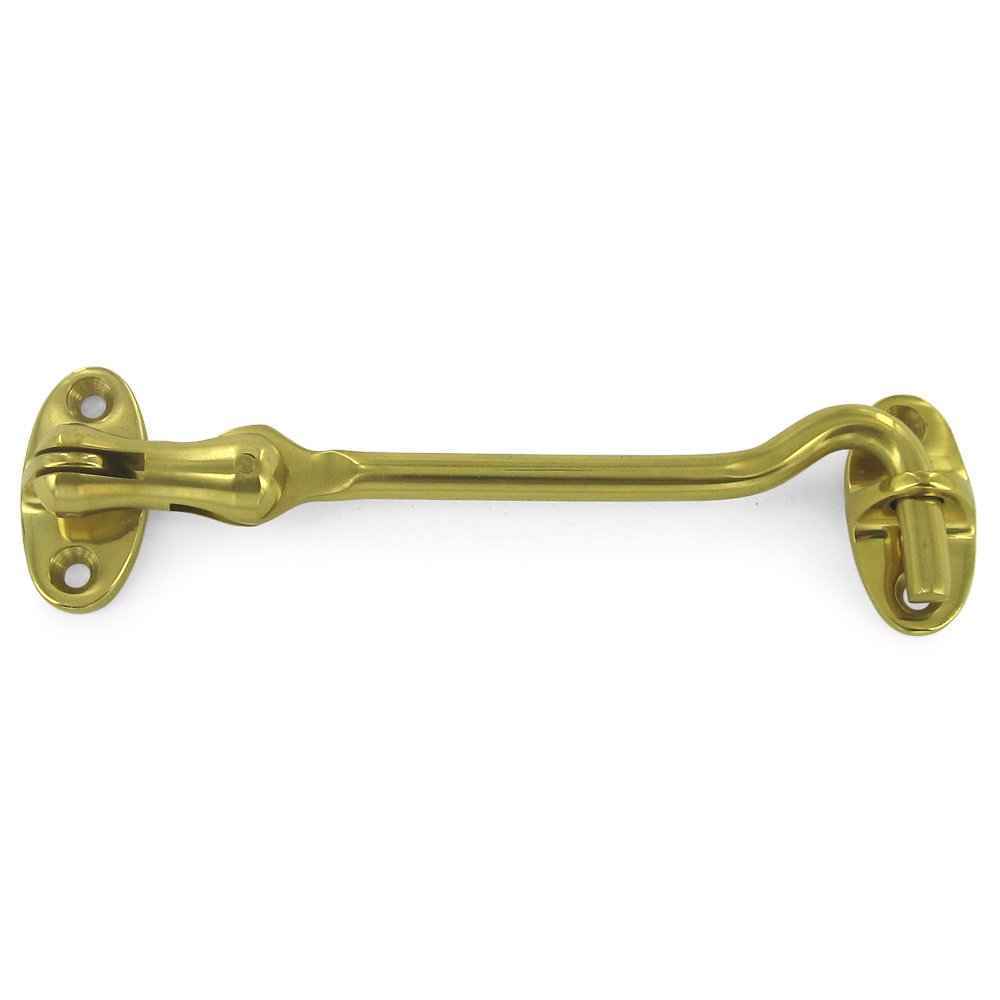 Deltana Solid Brass 4" Cabin Swivel Hook in Polished Brass