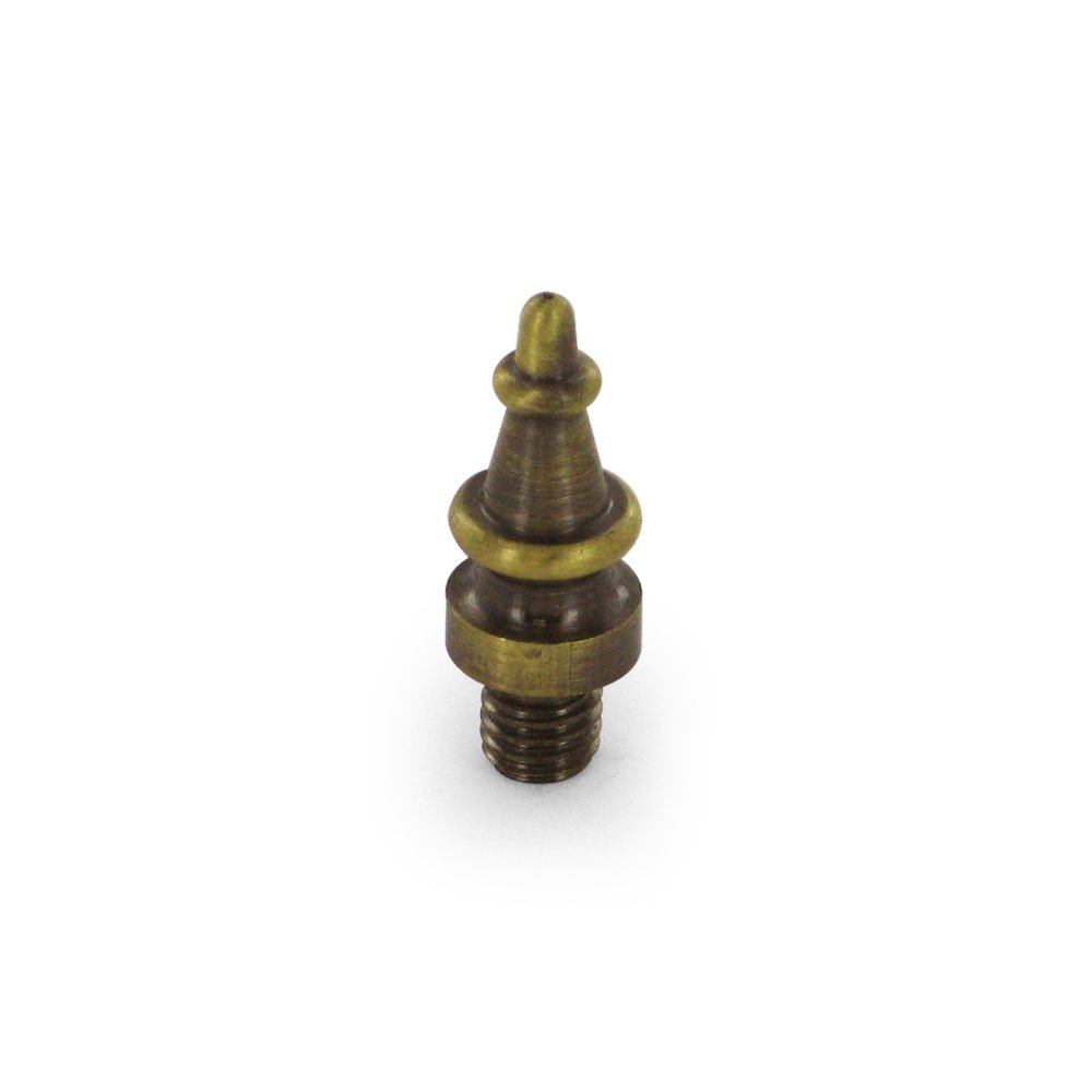 Deltana Solid Brass Steeple Tip Cabinet Hinge Finial (Sold Individually) in Antique Brass