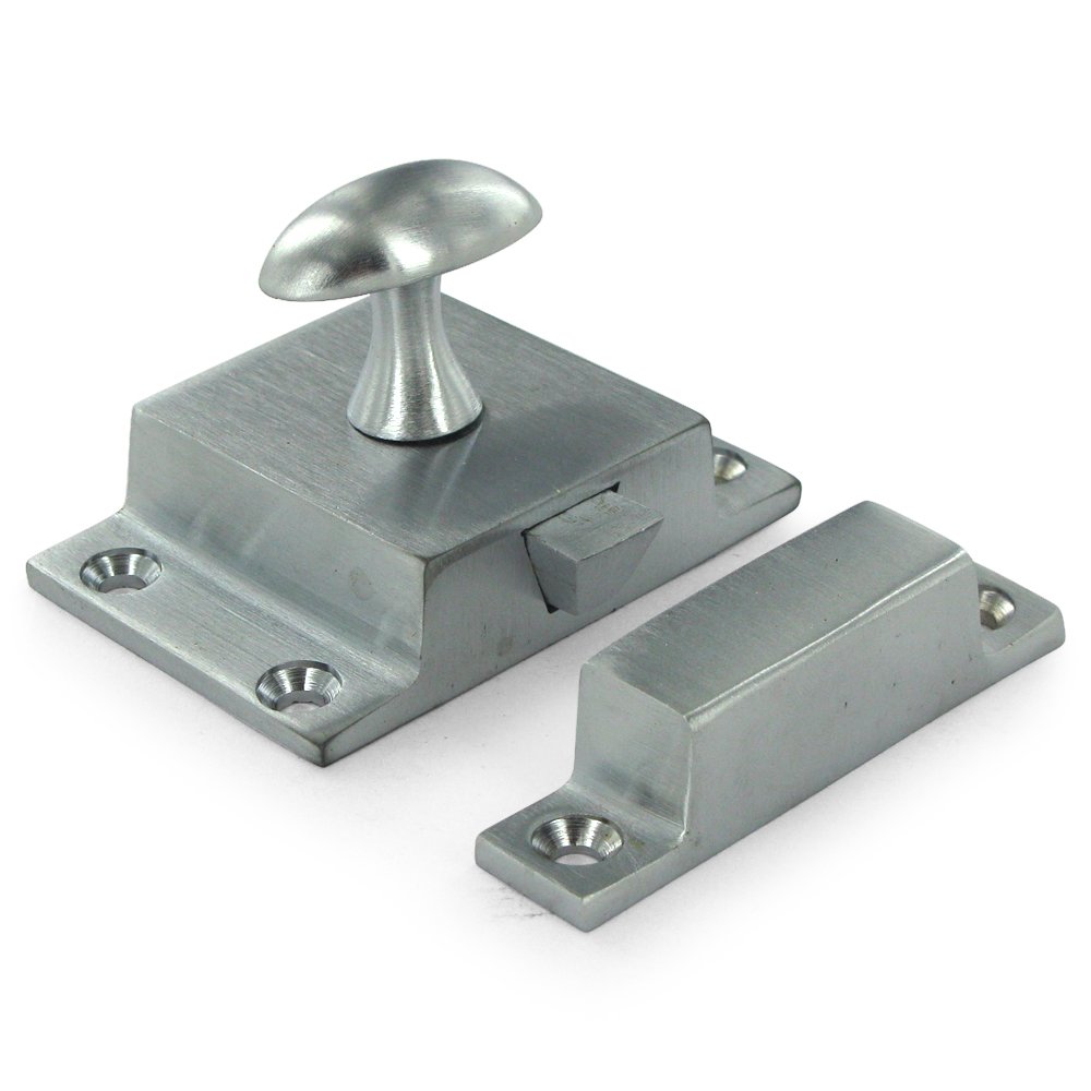 Deltana Solid Brass Large Cabinet Lock in Brushed Chrome