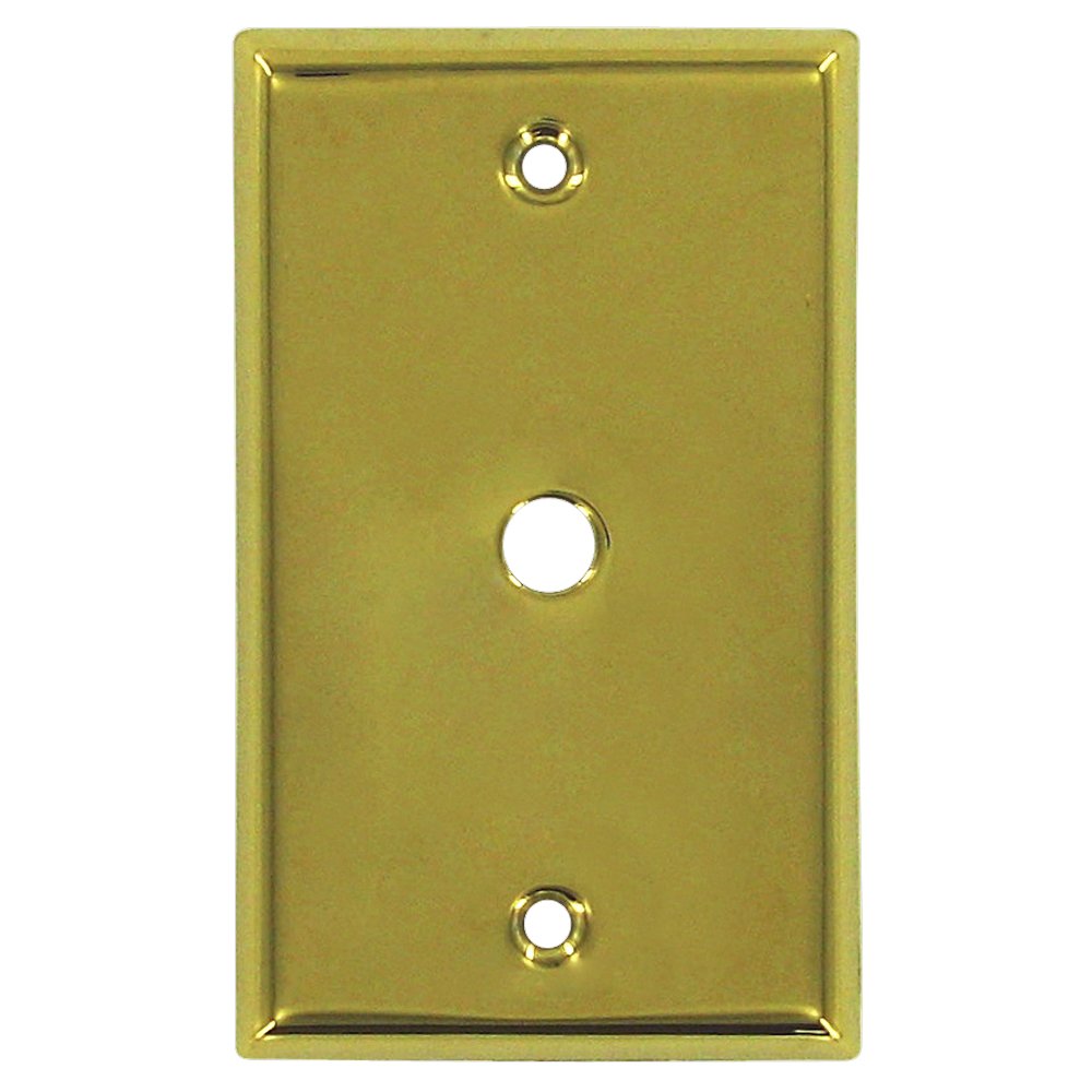 Deltana Solid Brass Cable Cover Switchplate in PVD Brass