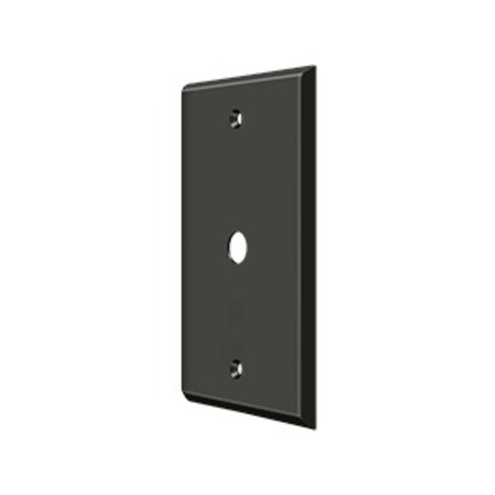 Deltana Solid Brass Cable Cover Switchplate in Oil Rubbed Bronze
