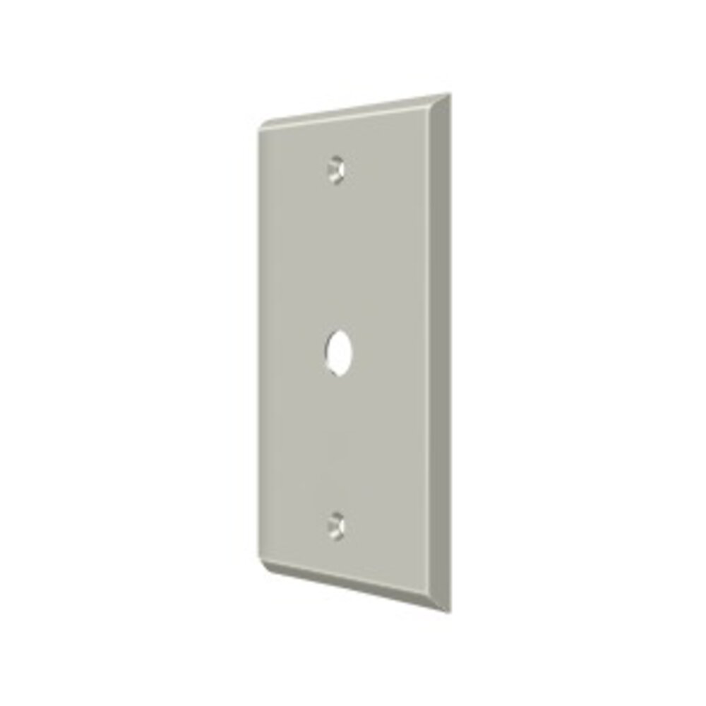 Deltana Solid Brass Cable Cover Switchplate in Brushed Nickel
