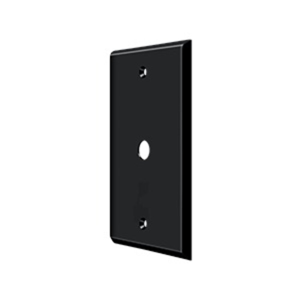 Deltana Solid Brass Cable Cover Switchplate in Paint Black
