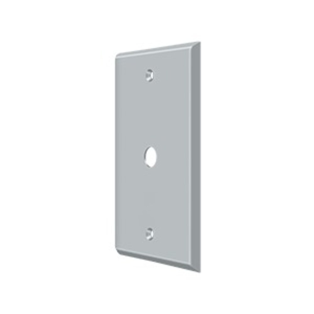 Deltana Solid Brass Cable Cover Switchplate in Brushed Chrome