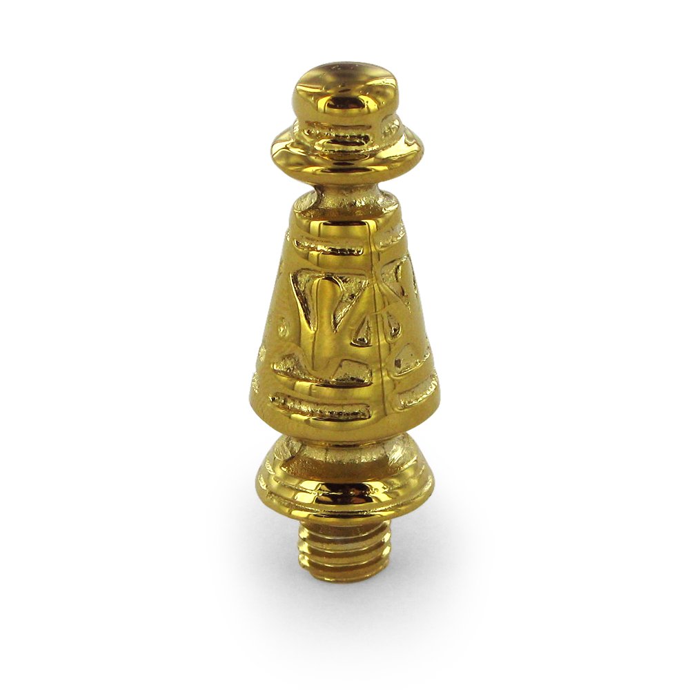 Deltana Solid Brass Ornate Tip Door Hinge Lifetime Finish Finial (Sold Individually) in PVD Brass