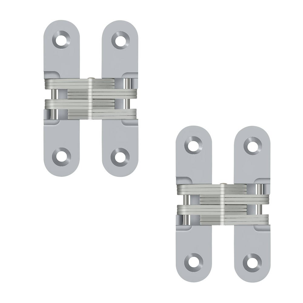 Deltana 2 3/4" x 5/8" Concealed Hinge (Sold as Pair) in Brushed Chrome