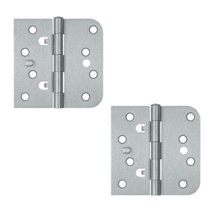 Deltana 4"x 4"x 5/8"x Square Hinge (SOLD AS A PAIR) in Brushed Chrome