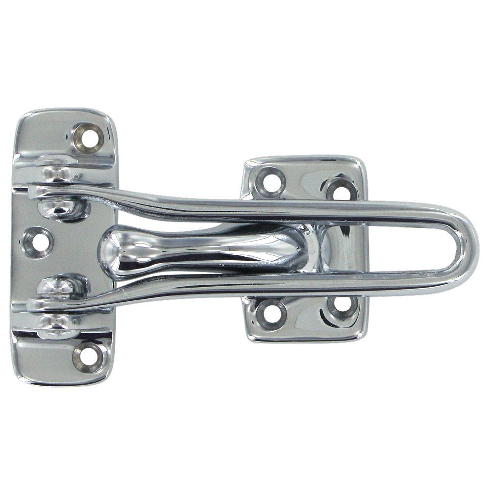 Deltana Solid Brass 4" Door Guard in Polished Chrome