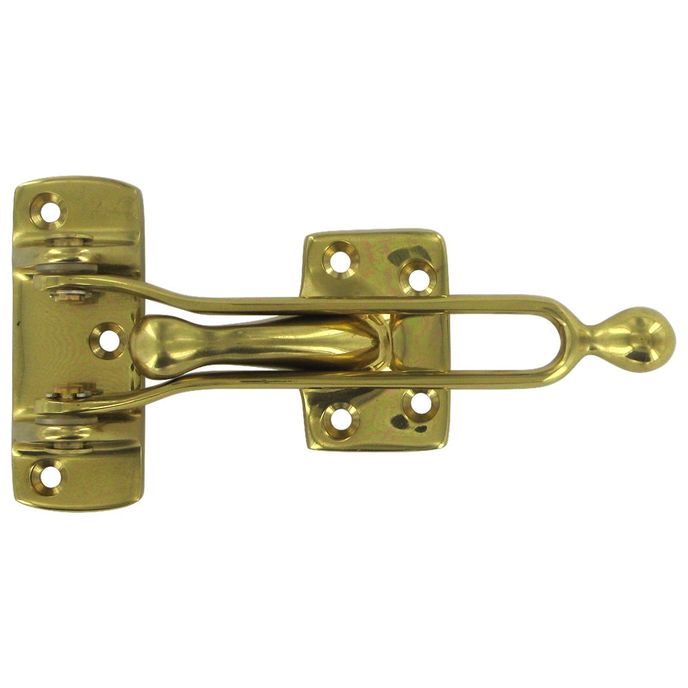 Deltana Solid Brass 5" Door Guard in Polished Brass