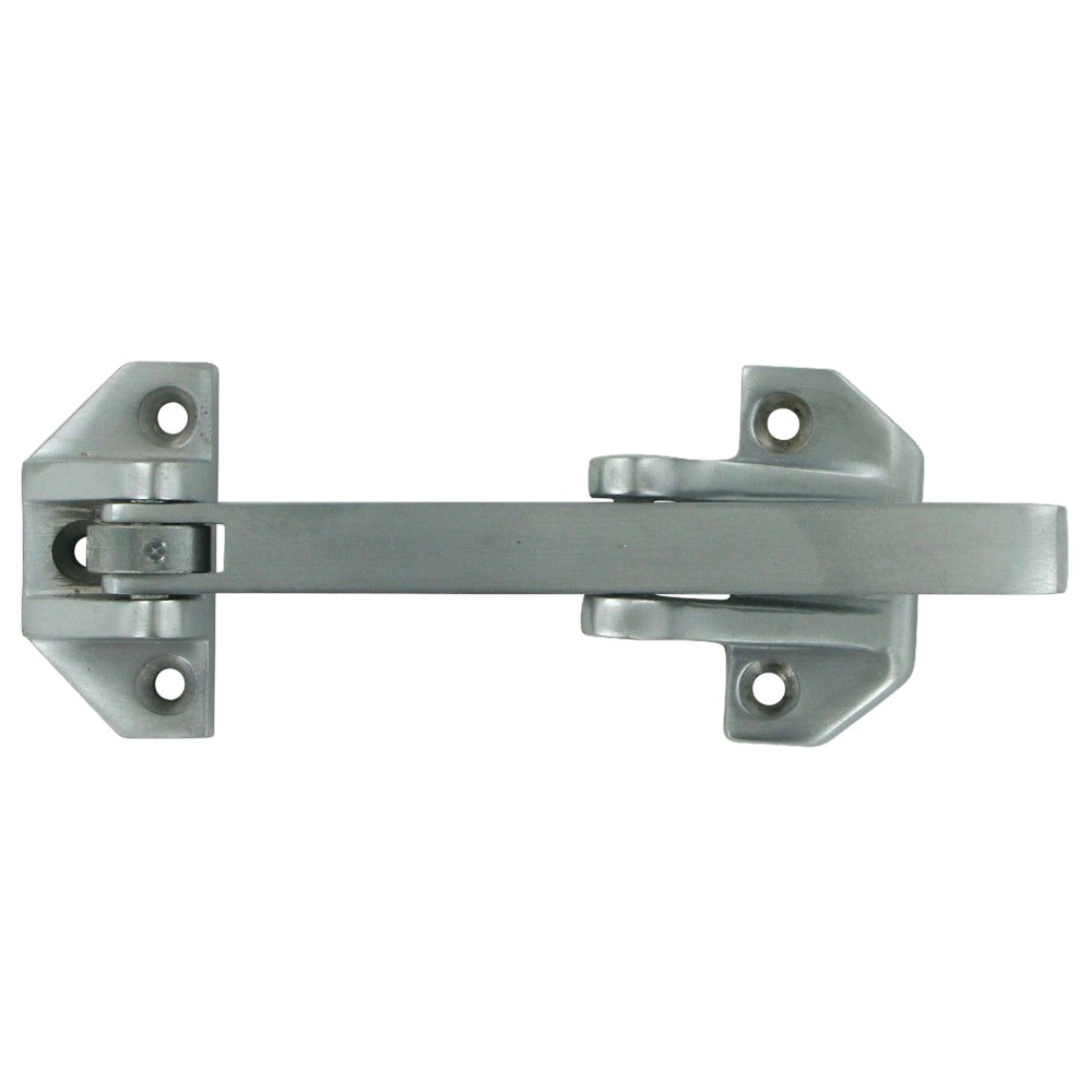 Deltana Solid Brass 6 3/4" Door Guard in Brushed Chrome