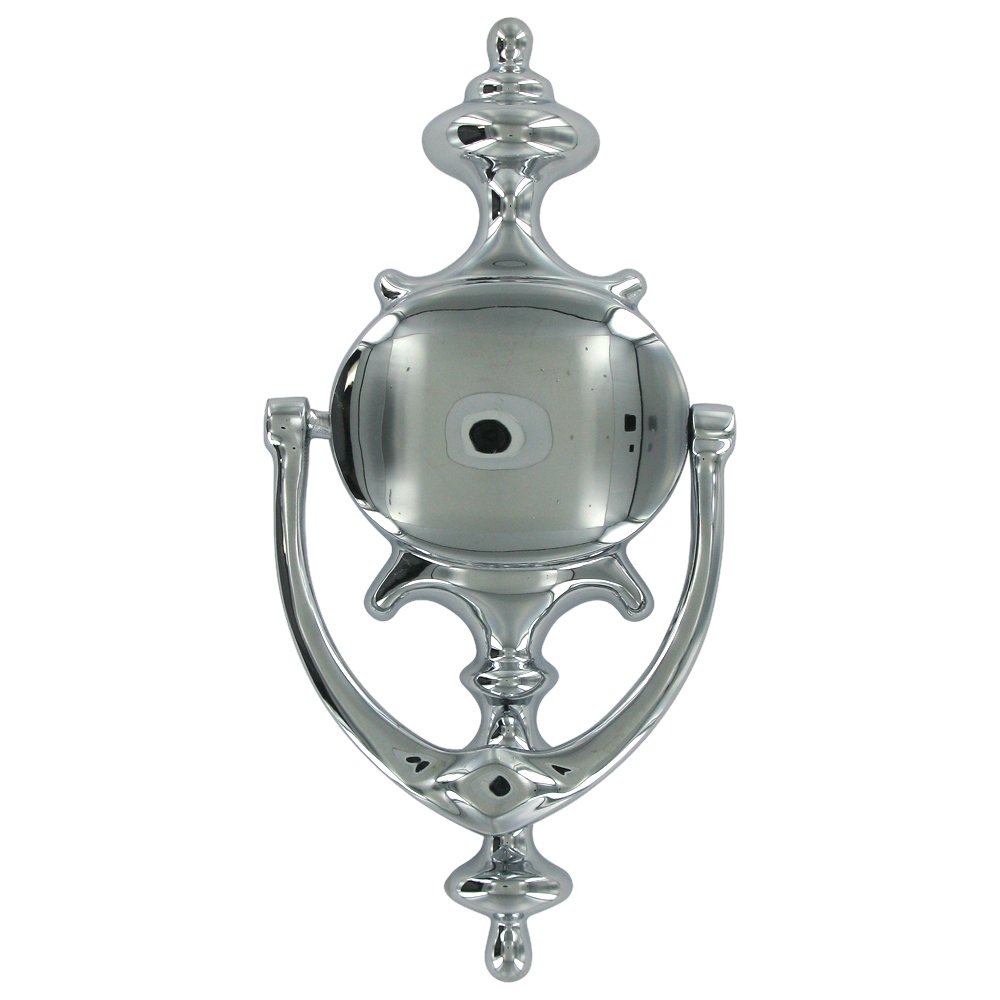 Deltana Solid Brass Imperial Door Knocker in Polished Chrome