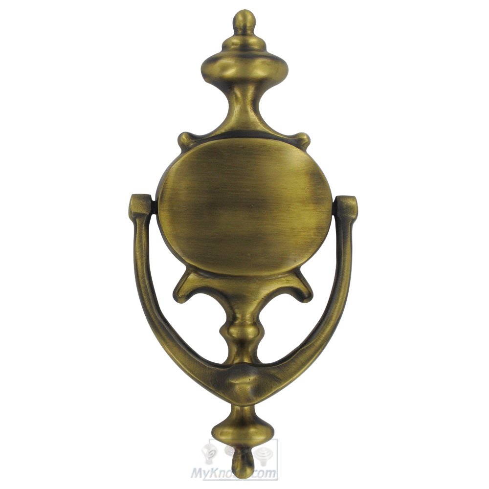 Deltana Solid Brass Imperial Door Knocker in Antique Brass