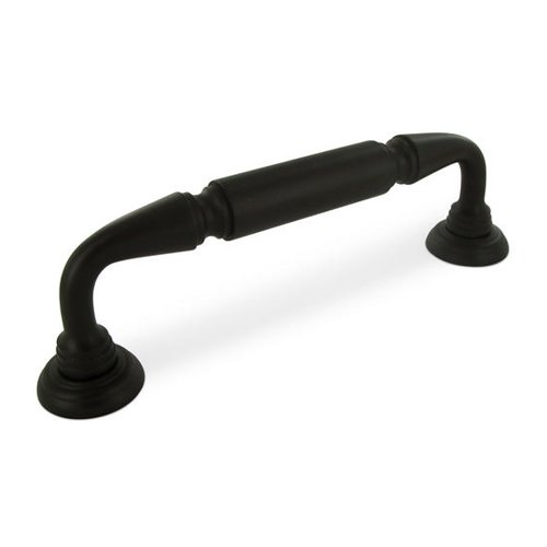 Deltana Solid Brass 8" Centers Door Pull with Rosettes in Oil Rubbed Bronze