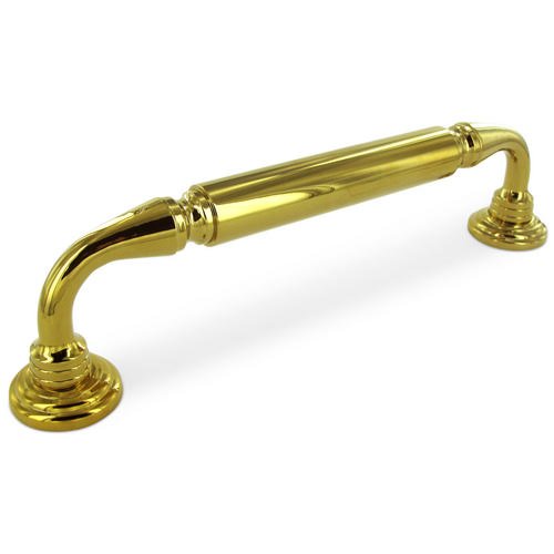 Deltana Solid Brass 10" Centers Door Pull with Rosettes in PVD Brass