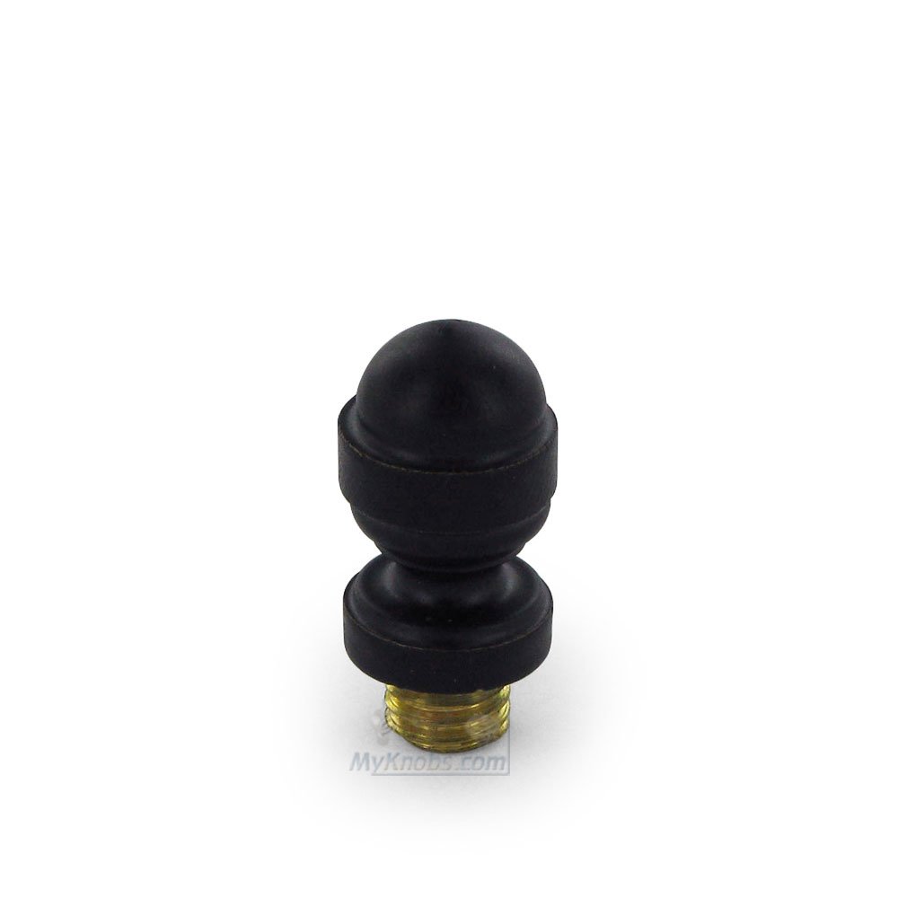 Deltana Solid Brass Acorn Tip Door Hinge Finial (Sold Individually) in Paint Black
