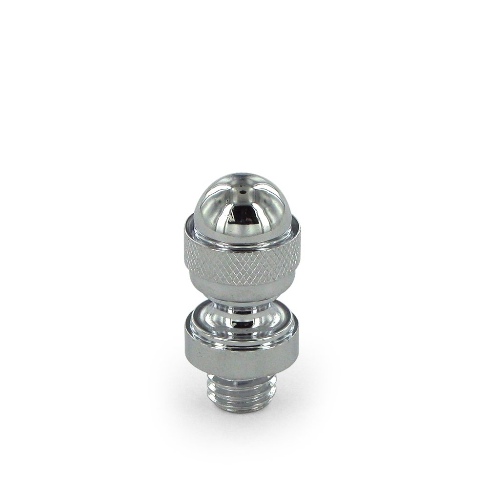 Deltana Solid Brass Acorn Tip Door Hinge Finial (Sold Individually) in Polished Chrome