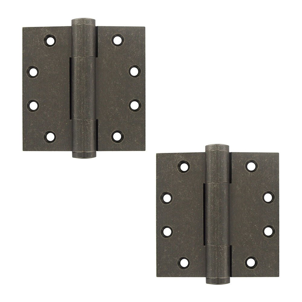 Deltana Solid Brass 4 1/2" x 4 1/2" Heavy Duty Door Hinge (Sold as a Pair) in White Medium