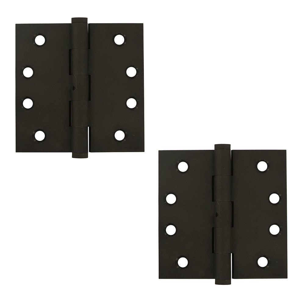 Deltana Removable Pin Square Door Hinge (Sold as a Pair) in Oil Rubbed Bronze