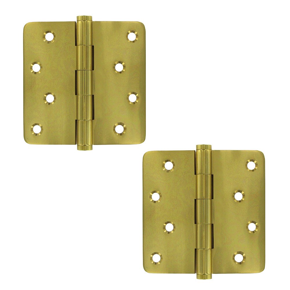 Deltana Zag Screw Hole Door Hinge (Sold as a Pair) in Polished Brass