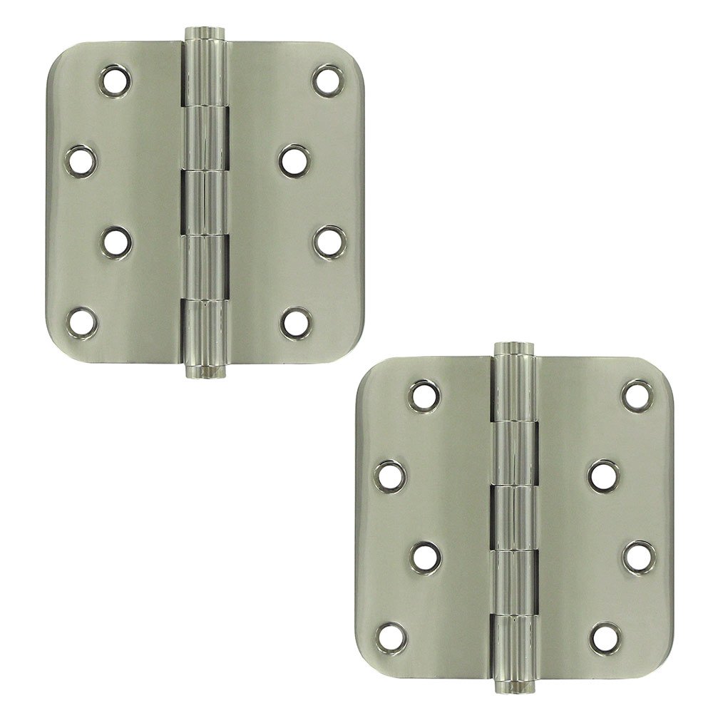 Deltana Zag Screw Hole Door Hinge (Sold as a Pair) in Polished Nickel