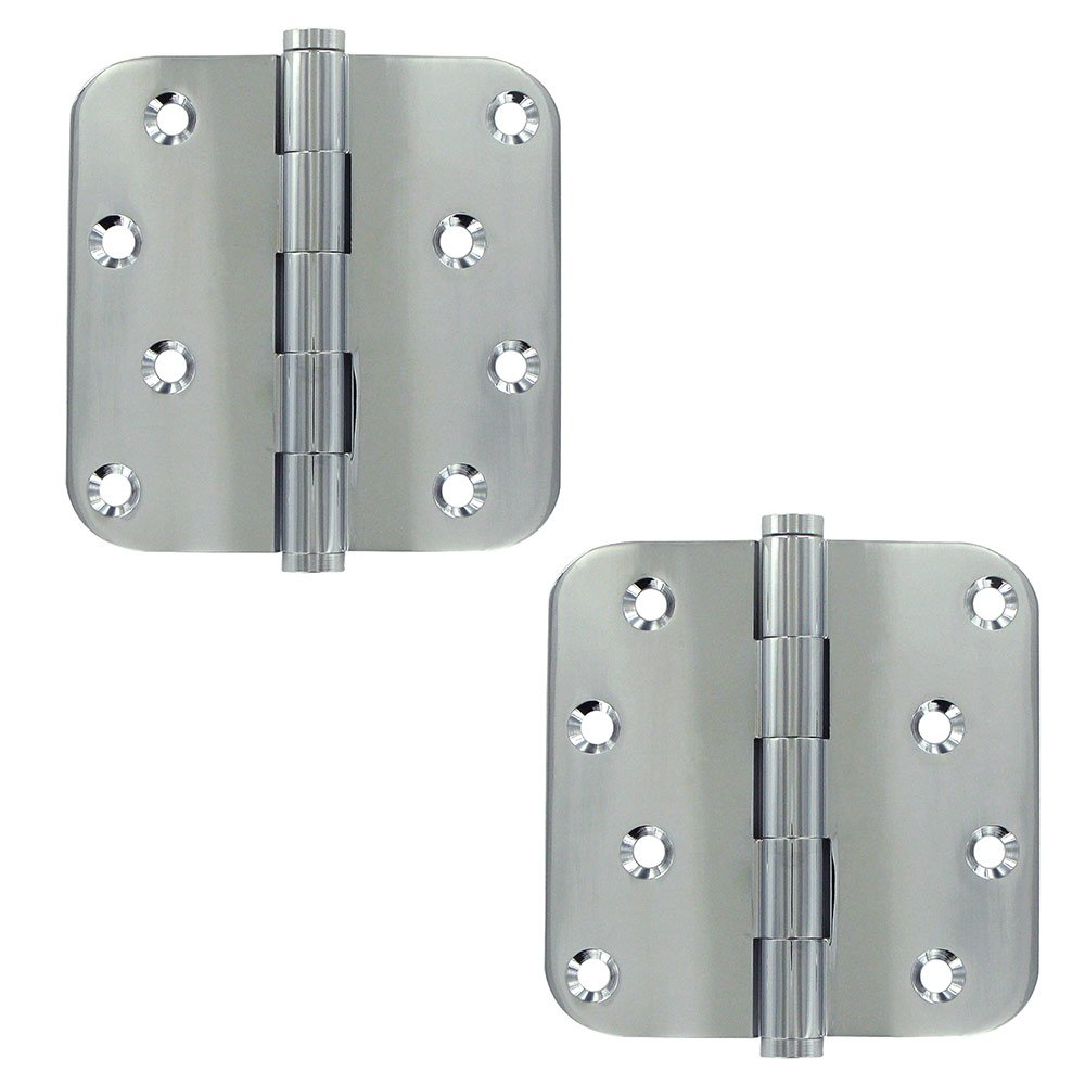 Deltana Zag Screw Hole Door Hinge (Sold as a Pair) in Polished Chrome