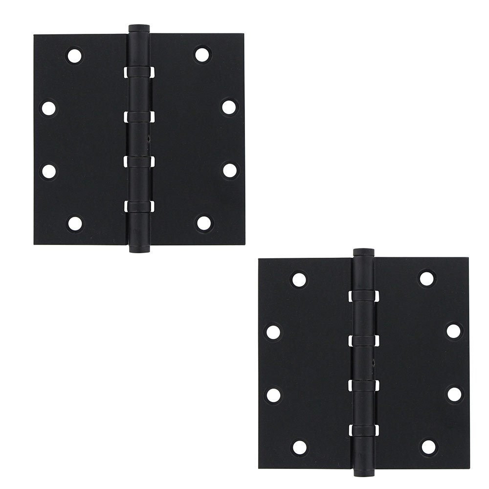 Deltana Removable Pin Square Door Hinge (Sold as a Pair) in Paint Black