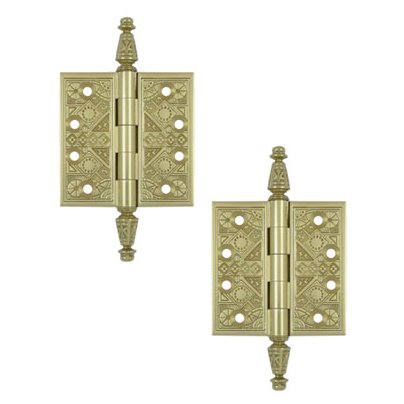Deltana 3 1/2"x 3 1/2" Square Hinge (SOLD AS A PAIR) in Polished Brass Unlacquered