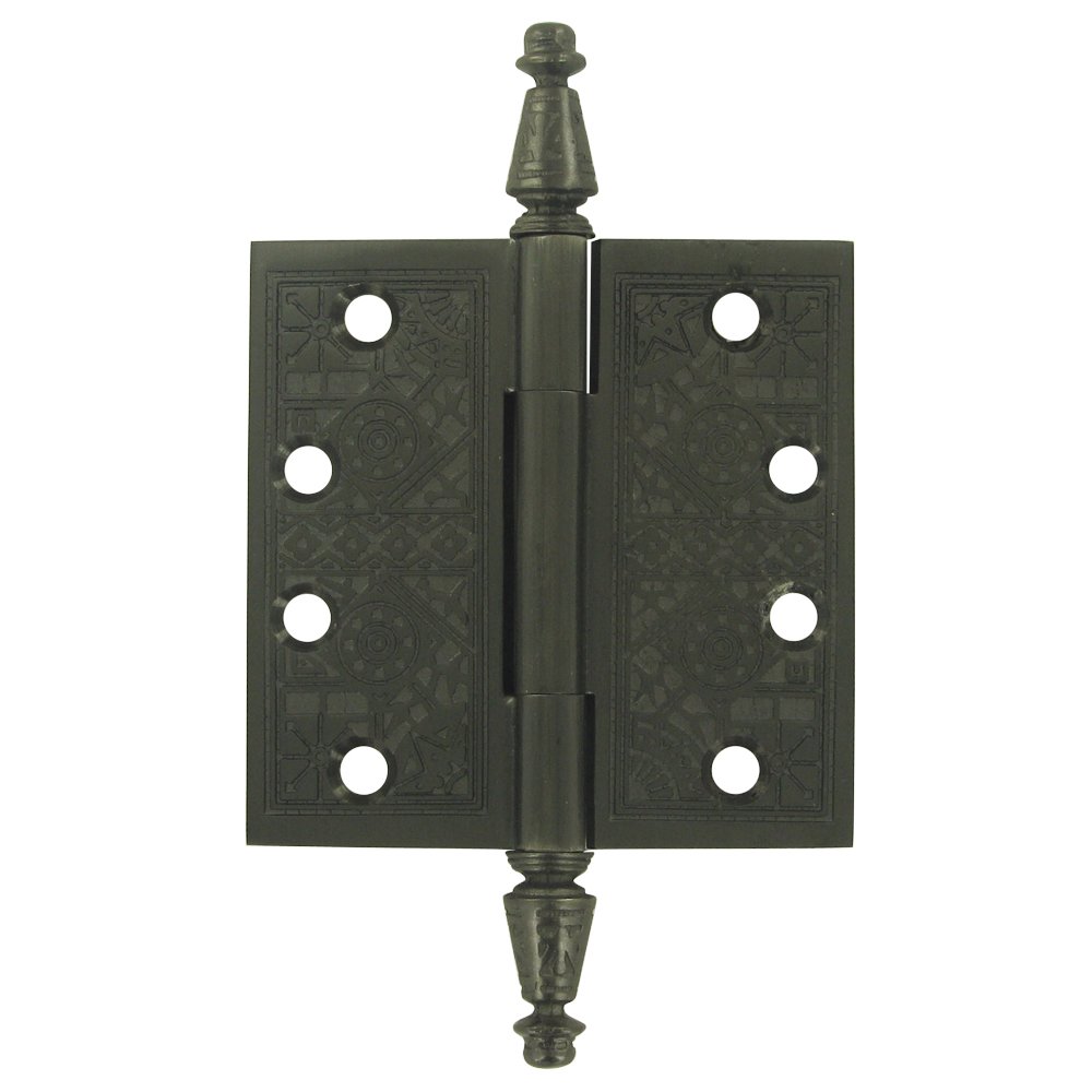 Deltana Solid Brass 4" x 4" Square Door Hinge (Sold as a Pair) in Antique Nickel