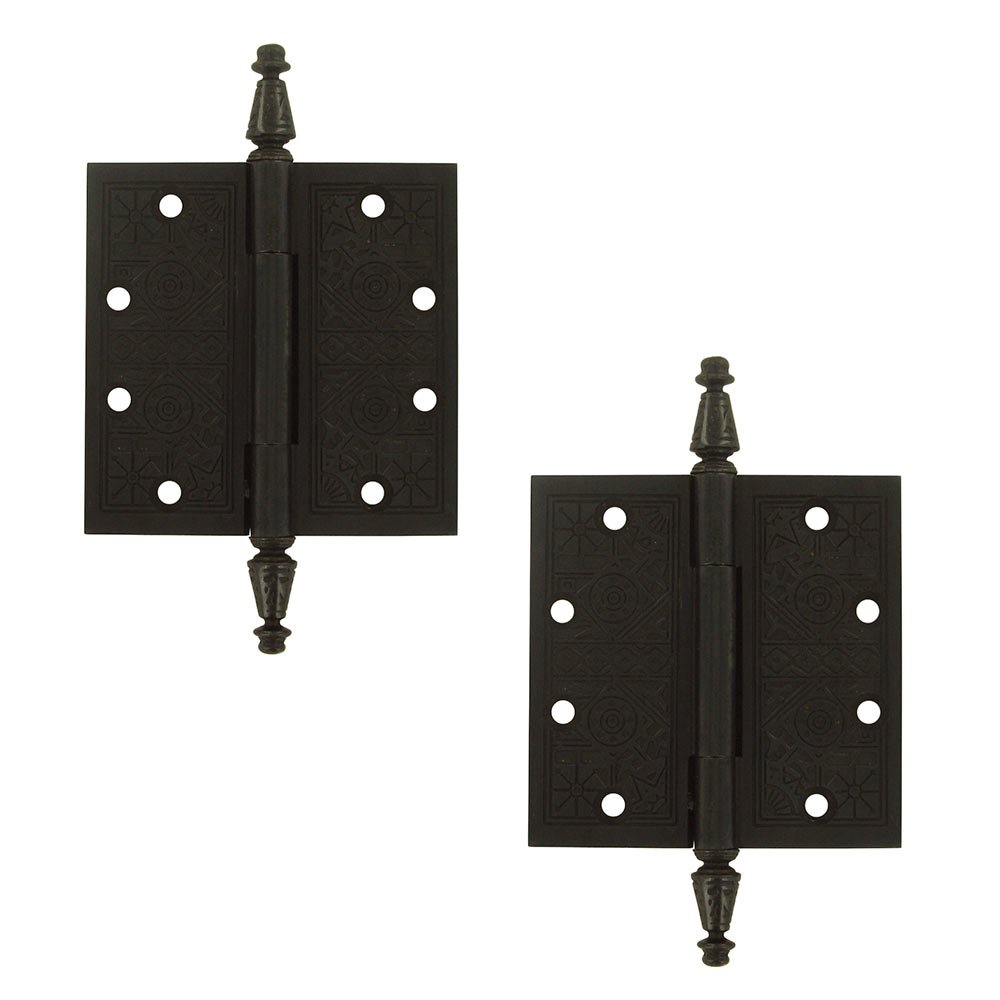 Deltana Solid Brass 4 1/2" x 4 1/2" Square Door Hinge (Sold as a Pair) in Oil Rubbed Bronze