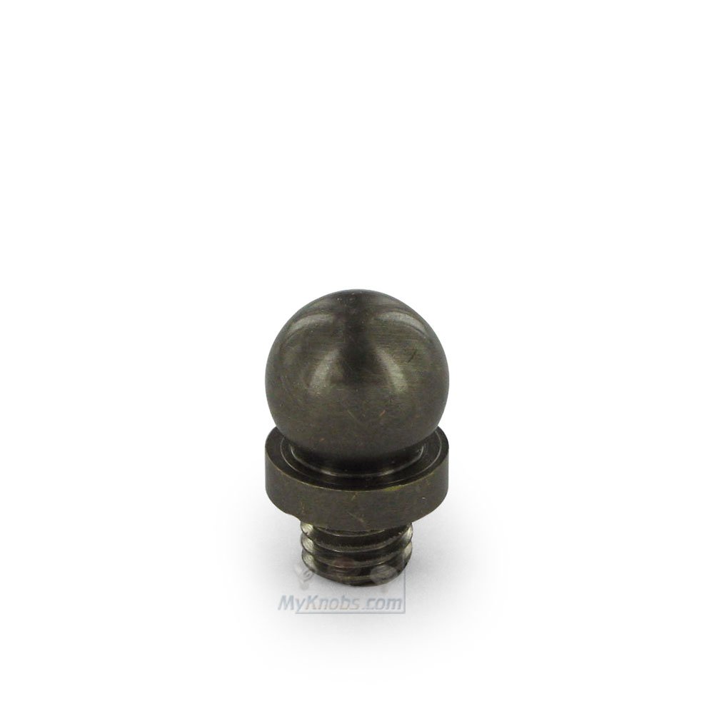Deltana Solid Brass Ball Tip Door Hinge Finial (Sold Individually) in Antique Nickel