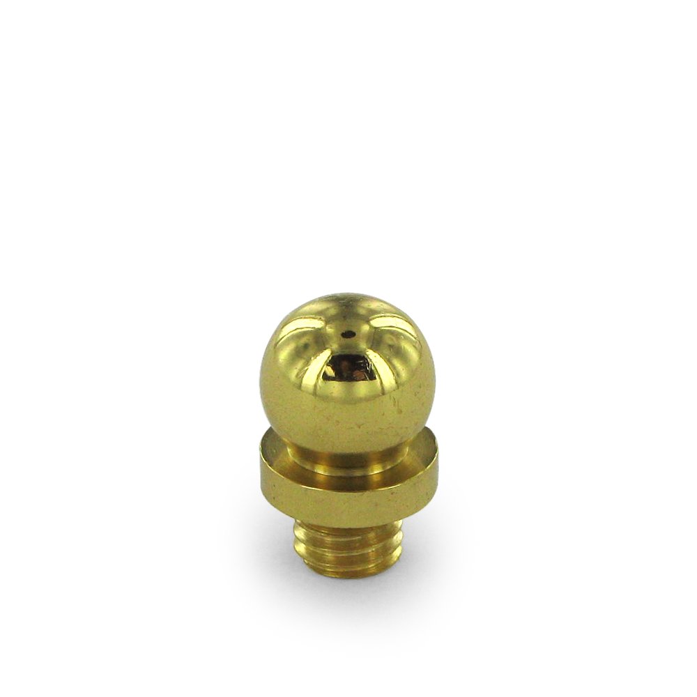 Deltana Solid Brass Ball Tip Door Hinge Finial (Sold Individually) in Polished Brass