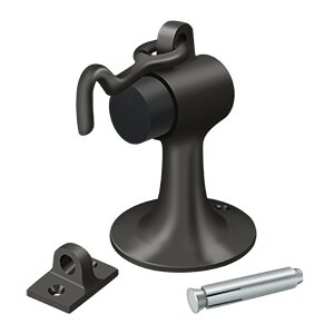 Deltana Solid Brass Cement Floor Mount Bumper with Holder in Oil Rubbed Bronze