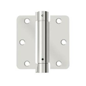 Deltana 3 1/2"x 3 1/2"x 1/4" Spring Hinge (Sold Individually) in Polished Nickel